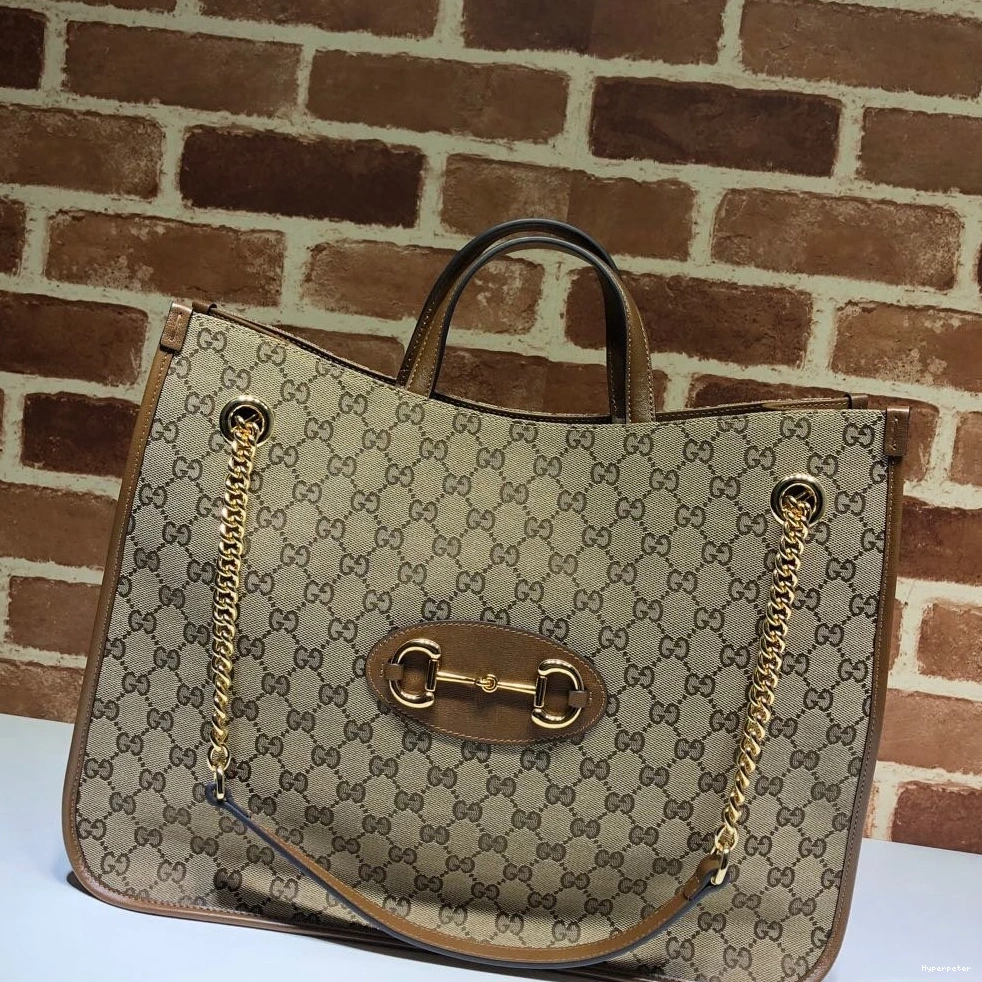 Hyper Peter GUCCI large tote 1955 bag Horsebit 0725